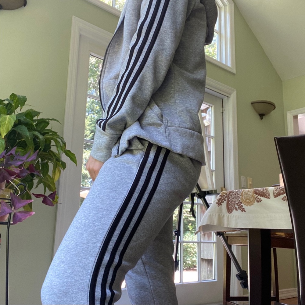 Addidas 3-Stripes full zip hoodie & jogger set